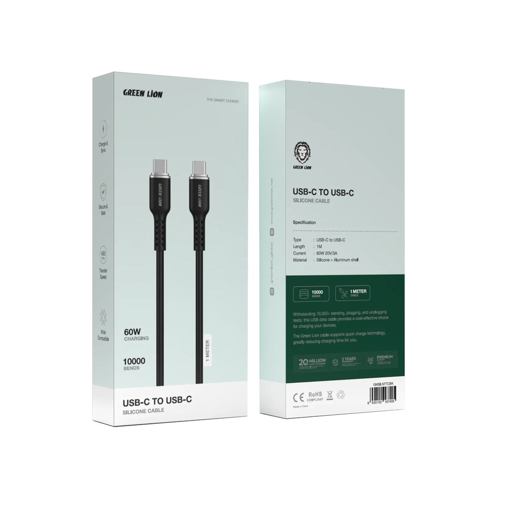 Green Lion USB-C to USB-C Silicone Cable Green Lion USB-C to USB-C Silicone Cable